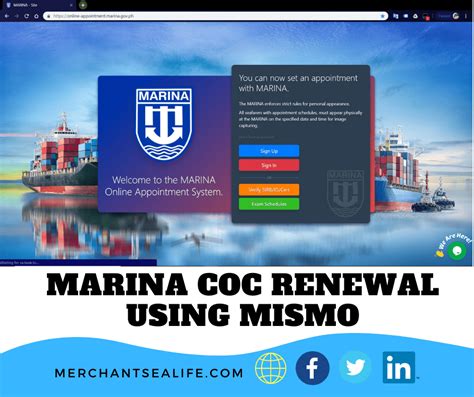 mismo marina ph|MARINA COC Renewal using MISMO .